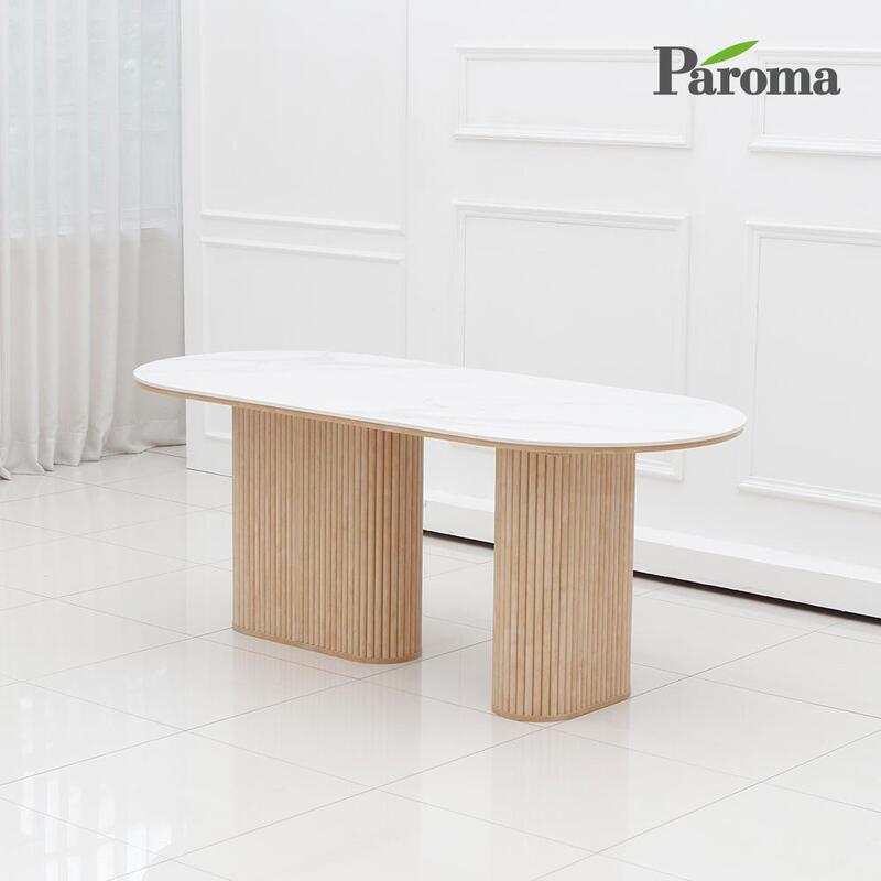 파로마 카시 템바보드 타원형 포세린 세라믹 식탁 테이블 1600/1800
